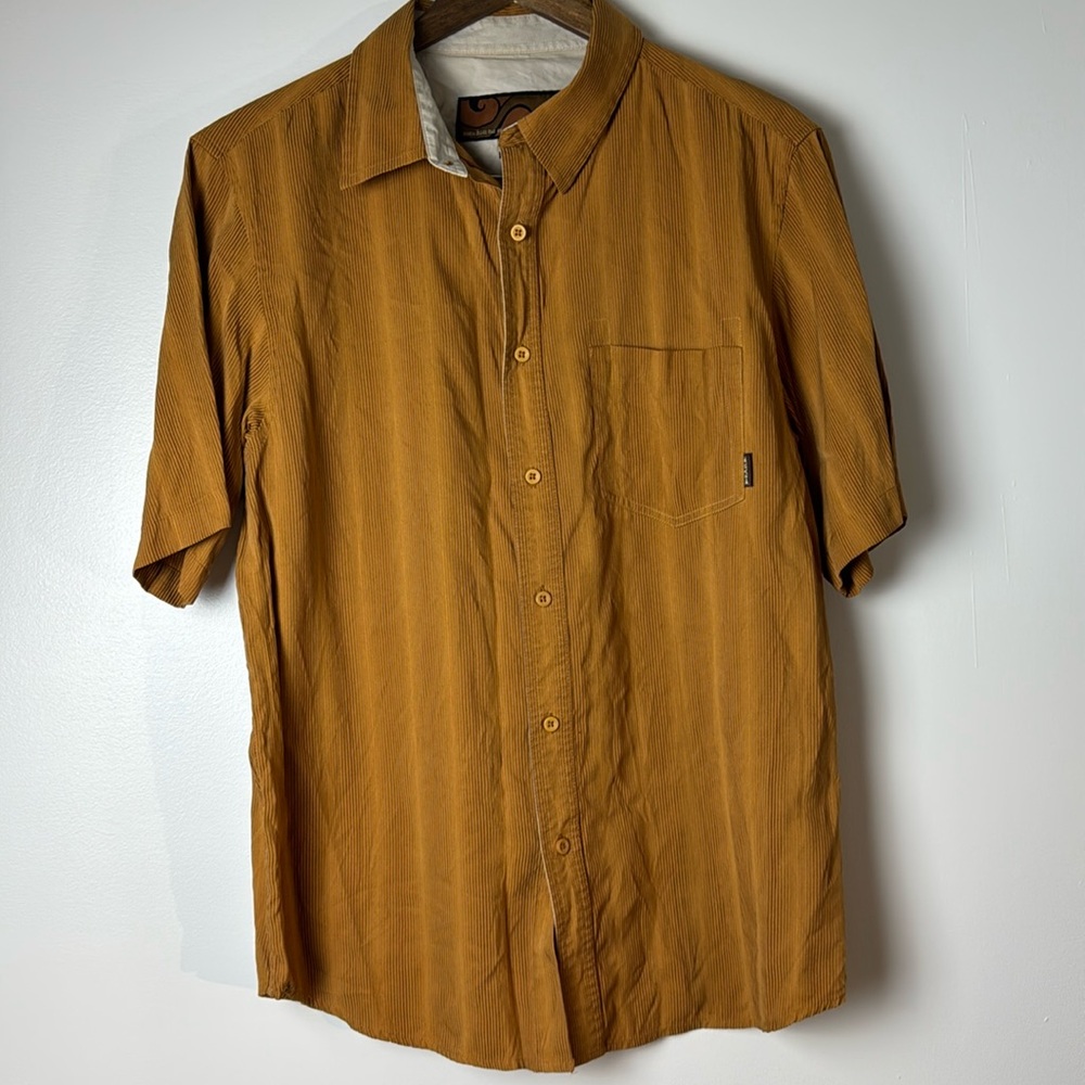 Prana mustard oversized shirt